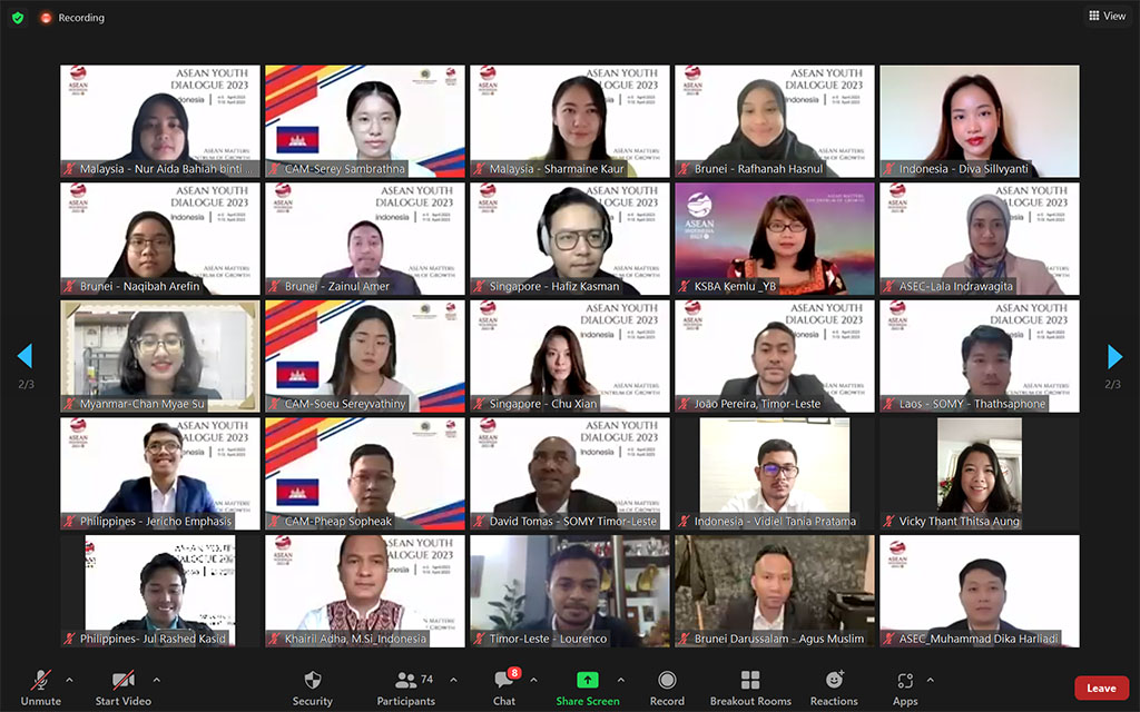 Program Pra-Keberangkatan Virtual awali Rangkaian ASEAN Youth Dialogue 2023